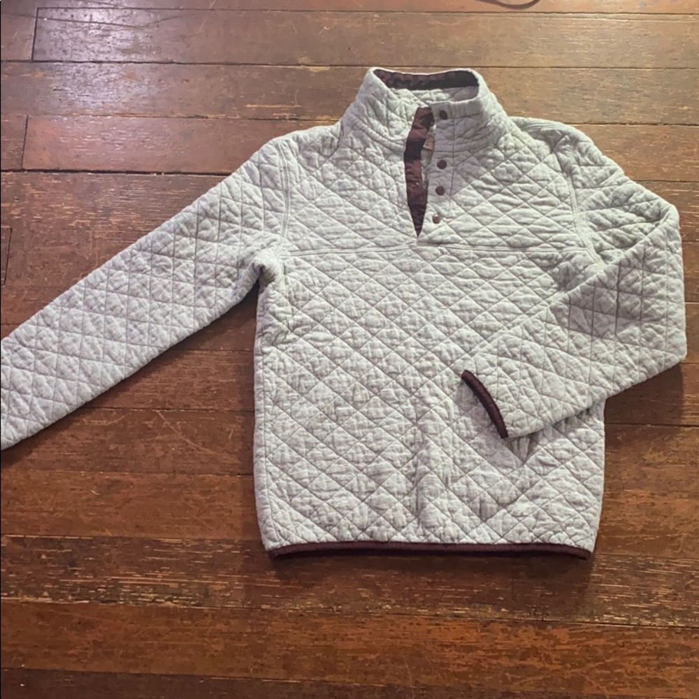 Merona Grey Quilted Pullover